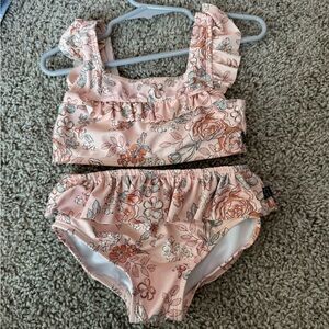 Floral Ruffle Two-Piece Swimsuit